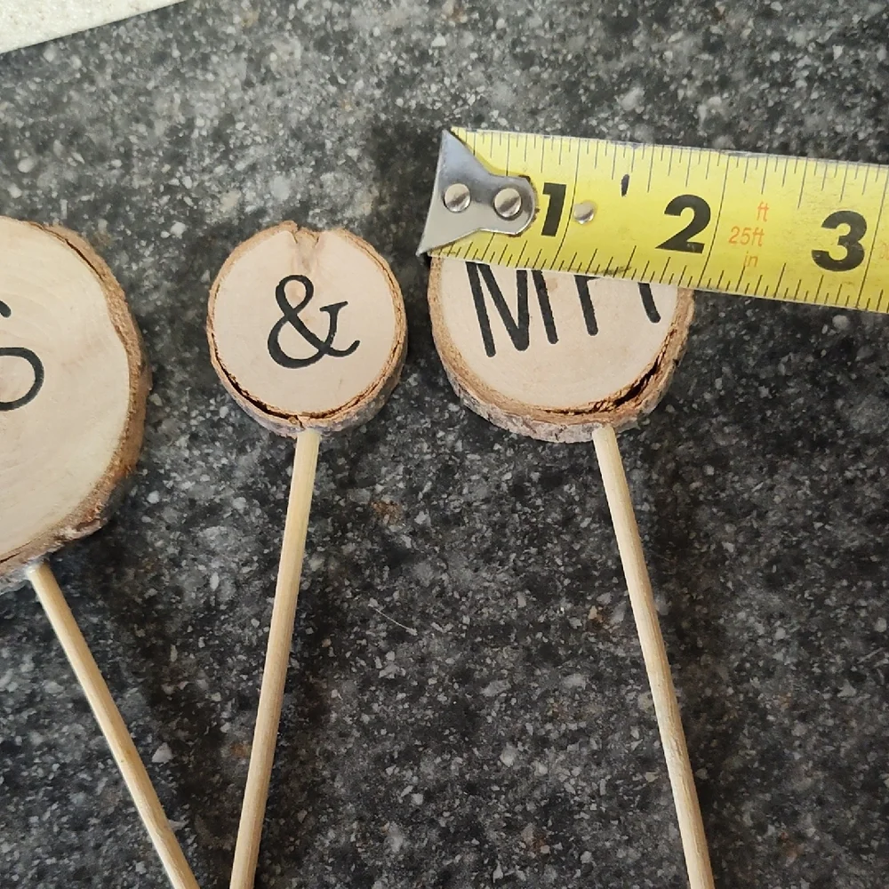Charming Rustic Cake Toppers - MRS & MR